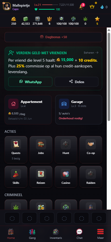 CrimeQuest dashboard